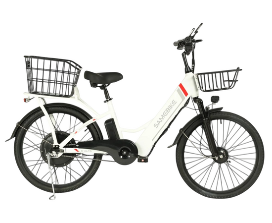 Электровелосипед SameBike Е-ALFA NEW 350-36/10 (белый), Цвет: белый