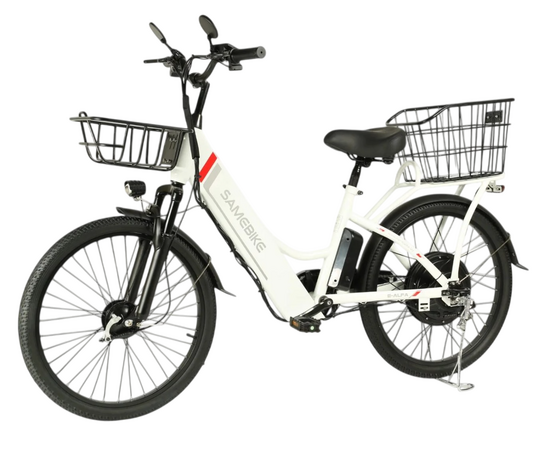 Электровелосипед SameBike Е-ALFA NEW 350-36/10 (белый), Цвет: белый, изображение 3