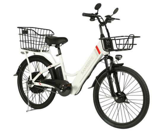 Электровелосипед SameBike Е-ALFA NEW 350-36/10 (белый), Цвет: белый, изображение 2