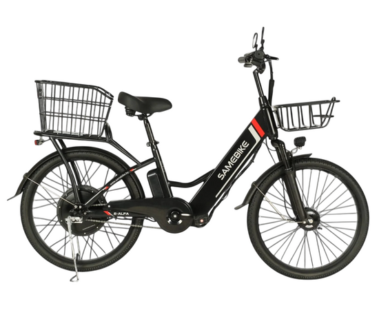 Электровелосипед SameBike Е-ALFA NEW 350-36/10 (чёрный), Цвет: черный