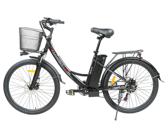 Электровелосипед SameBike VENTURE-350 (чёрно-серебристый), изображение 2