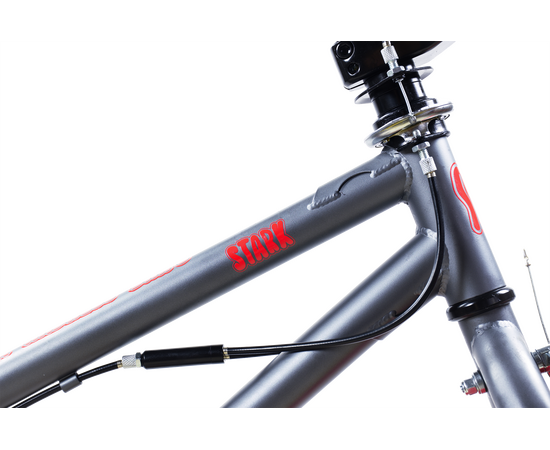 Велосипед Stark'25 Madness BMX 3 (темно-серый матовый/красный/красный), изображение 4