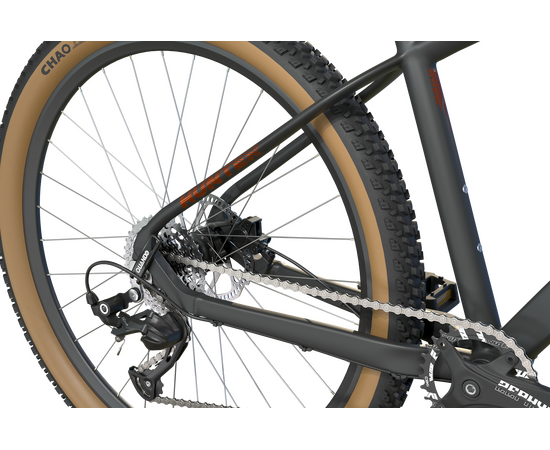 Велосипед Stark'25 Hunter 27.3 HD (антрацит матовый/оранжевый металлик), Цвет: серый, Размер рамы: 14,5", изображение 3