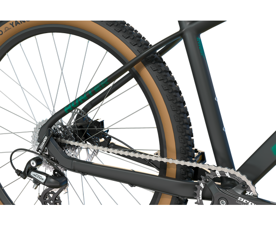 Велосипед Stark'25 Hunter 27.2 HD (черный матовый/сине-изумрудный), Цвет: графитовый, Размер рамы: 16", изображение 4