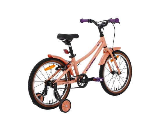 Детский велосипед Stark'25 Foxy Girl 18" (персиковый/сиреневый), Цвет: оранжевый, изображение 3