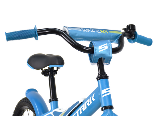 Детский велосипед Stark'23 Tanuki 18 Boy (синий/белый/желтый), Цвет: голубой, изображение 4