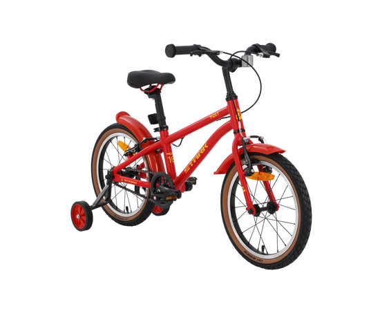 Детский велосипед Stark'25 Foxy Boy 16" (красный матовый/желтый), Цвет: красный, изображение 2