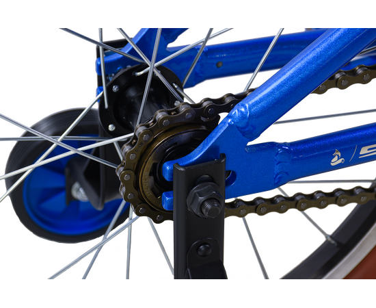 Детский велосипед Stark'25 Foxy Boy 18" (синий металлик/серебристый), Цвет: синий, изображение 4