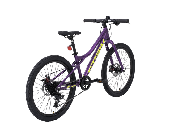 Велосипед Stark'25 Slash 24.1 D (фиолетовый матовый/кислотно-желтый), изображение 3