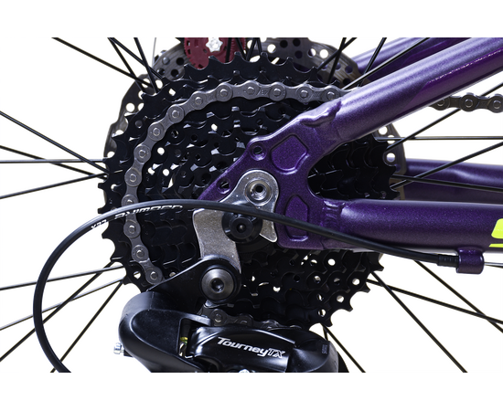 Велосипед Stark'25 Slash 24.1 D (фиолетовый матовый/кислотно-желтый), изображение 4