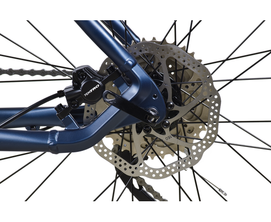 Велосипед Stark'25 Router 27.3 HD (грозовой матовый/зеленый), Цвет: синий, Размер рамы: 18", изображение 5