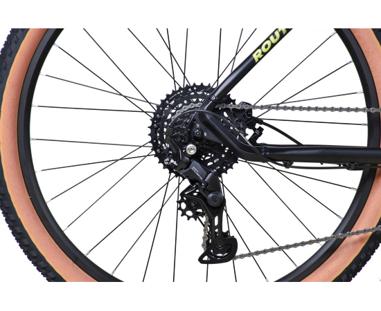 Велосипед Stark'25 Router 27.4 HD (черный матовый/оливково-желтый), Цвет: черный, Размер рамы: 18", изображение 4