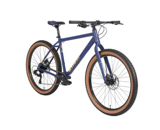 Велосипед Stark Tank 27.1 D+ (темно-синий матовый/теплый желтый), Цвет: синий, Размер рамы: 18", изображение 2