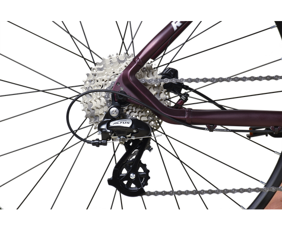 Велосипед Stark'25 Router 27.2 HD (ежевичный матовый/белый призрак), Цвет: бордовый, Размер рамы: 16", изображение 4
