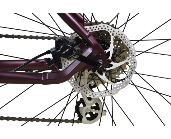 Велосипед Stark'25 Router 27.2 HD (ежевичный матовый/белый призрак), Цвет: бордовый, Размер рамы: 16", изображение 5
