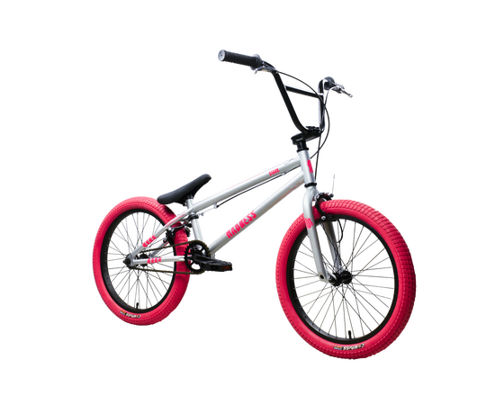 Велосипед Stark'25 Madness BMX 1 (серебристый матовый/розовый/розовый), Цвет: серый, изображение 2