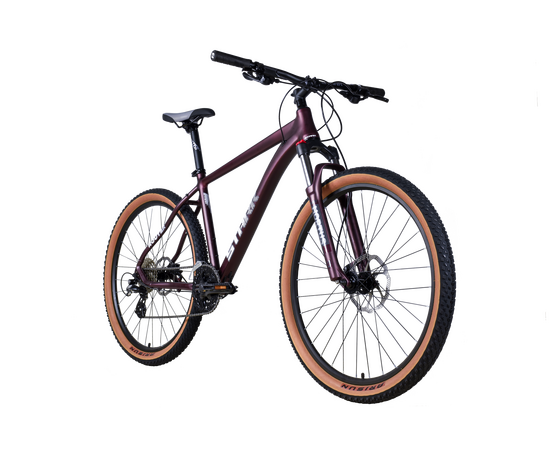 Велосипед Stark'25 Router 27.2 HD (ежевичный матовый/белый призрак), Цвет: бордовый, Размер рамы: 16", изображение 2
