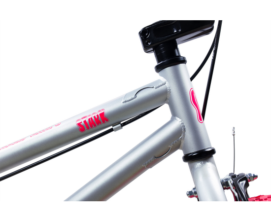 Велосипед Stark'25 Madness BMX 1 (серебристый матовый/розовый/розовый), Цвет: серый, изображение 4