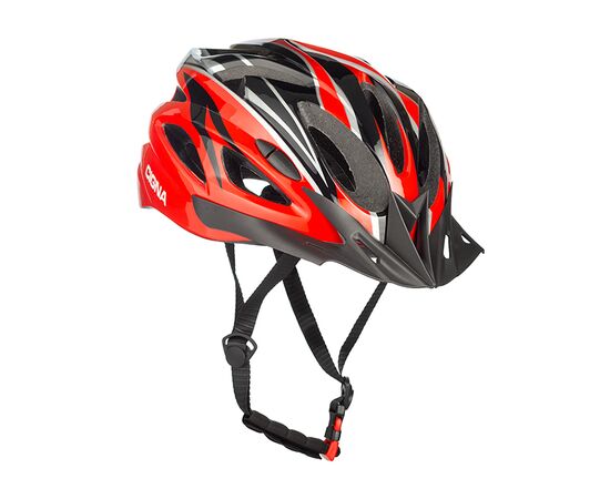 Шлем велосипедный Cigna WT-012 (чёрный/красный), Цвет: красный, Размер: 54-57, изображение 2