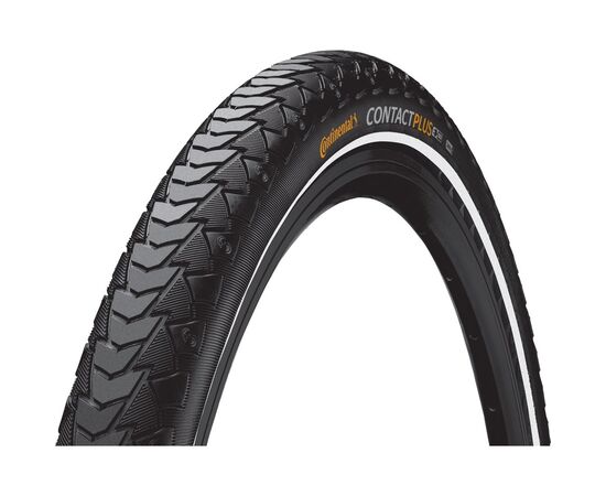 Велосипедная покрышка Continental CONTACT Plus Reflex 28x1.75 (47-622), Цвет: черный, Ширина: 1.85" (47 мм)