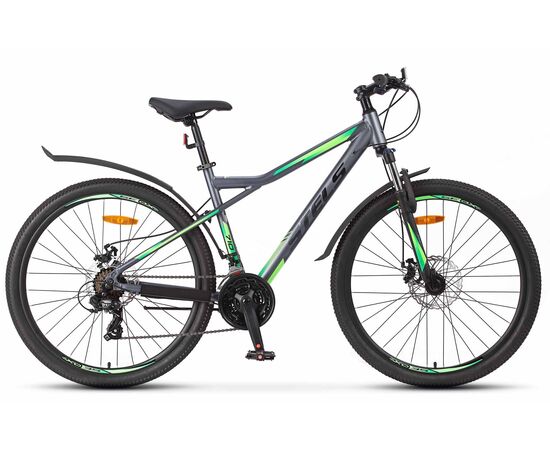 Велосипед Stels Navigator 710 27.5MD (серый/зелёный), Цвет: зелёный, Размер рамы: 18"