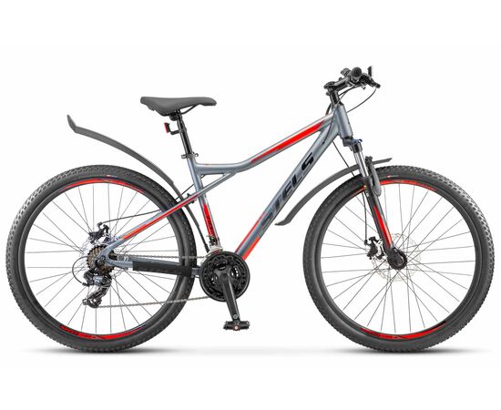 Велосипед Stels Navigator 710 27.5MD (серый/красный), Цвет: красный, Размер рамы: 18"