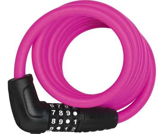 Тросовый кодовый велозамок ABUS Numero 5510C/180 см SCMU с кронштейном 05-0016560 (розовый), Цвет: розовый