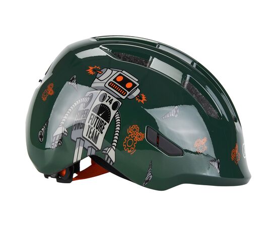Шлем детский ABUS Smiley 3.0 (зеленый с роботами), Цвет: хаки, Размер: 45-50, изображение 8