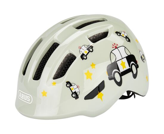 Шлем детский ABUS Smiley 3.0 (серый с полицейской машиной), Цвет: бежевый, Размер: 45-50, изображение 5