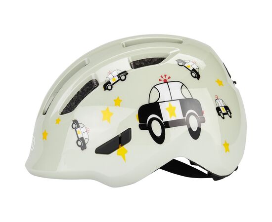 Шлем детский ABUS Smiley 3.0 (серый с полицейской машиной), Цвет: бежевый, Размер: 45-50, изображение 7