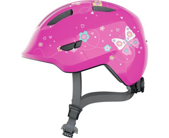 Шлем детский ABUS Smiley 3.0 (розовый с бабочками), Цвет: сиреневый, Размер: 45-50