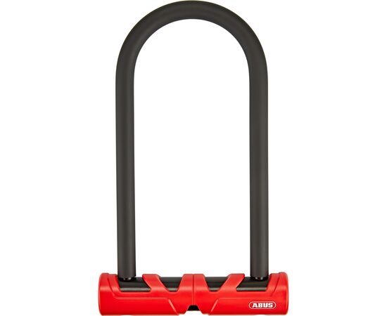 Велозамок скоба на ключ ABUS Ultimate 420/170HB 230х100 мм + US с кронштейном 05-0039631 (красно-чёрный)