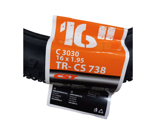 Покрышка велосипедная CST 16x1.95 C-3030 IRON KID, изображение 8