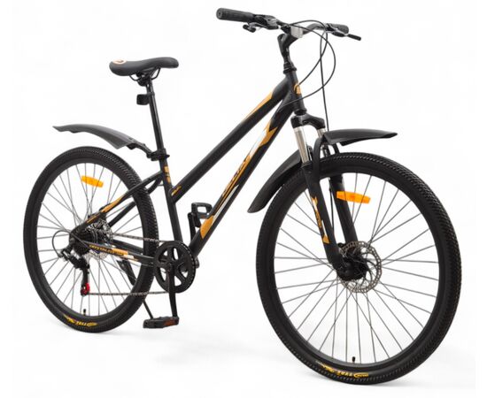 Велосипед Delta Crystal 27.5 (чёрный/золотистый), Цвет: черный, Размер рамы: 15", изображение 2