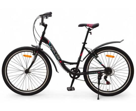 Велосипед Delta Butterfly 26 (черный/розовый), Цвет: черный, Размер рамы: 17", изображение 3