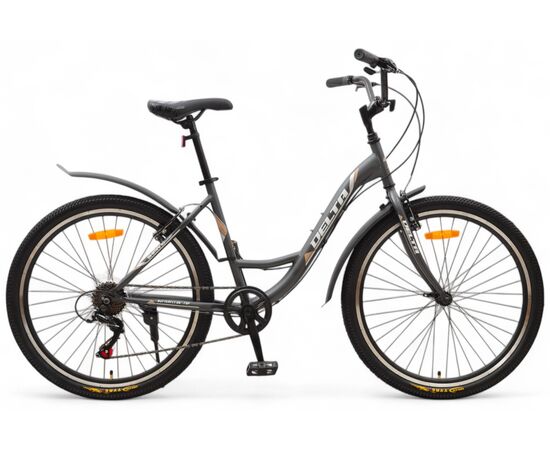 Велосипед Delta Butterfly 26 (серый), Цвет: серый, Размер рамы: 17"