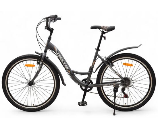 Велосипед Delta Butterfly 26 (серый), Цвет: серый, Размер рамы: 17", изображение 3