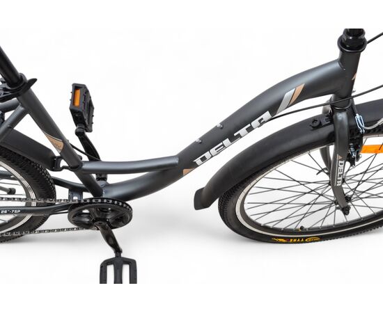 Велосипед Delta Butterfly 26 (серый), Цвет: серый, Размер рамы: 17", изображение 6