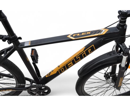 Велосипед Delta Flex 27.5 (черный/золотистый), Цвет: графитовый, Размер рамы: 19", изображение 4