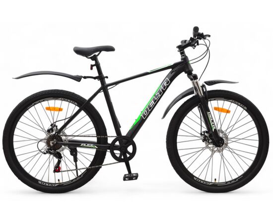 Велосипед Delta Flex 27.5 (черный/зеленый), Цвет: черный, Размер рамы: 19"