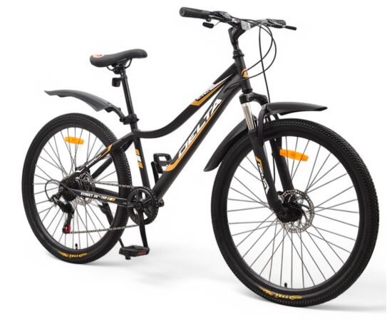 Велосипед Delta Street 26 (черный/золотистый), Цвет: графитовый, Размер рамы: 14", изображение 2