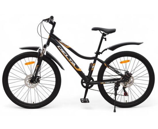 Велосипед Delta Street 26 (черный/золотистый), Цвет: графитовый, Размер рамы: 14", изображение 3