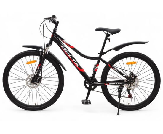 Велосипед Delta Street 26 (черный/красный), Цвет: черный, Размер рамы: 14", изображение 3