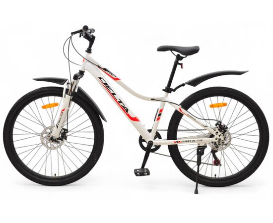 Велосипед Delta Street 26 (белый), Цвет: белый, Размер рамы: 14", изображение 3