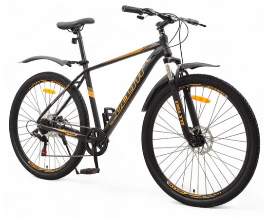 Велосипед Delta Vision 29 (черный/золотистый), Цвет: оранжевый, Размер рамы: 20", изображение 2