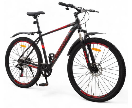 Велосипед Delta Vision 29 (черный/красный), Цвет: красный, Размер рамы: 20", изображение 2