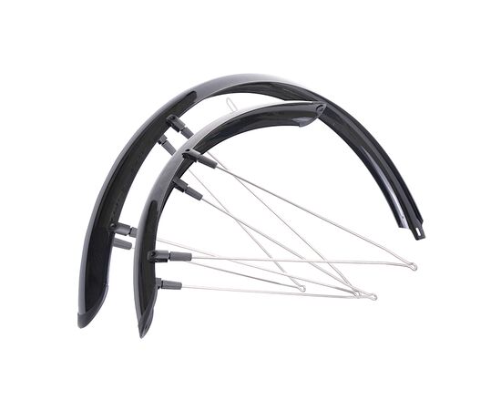 Комплект щитков грязезащитных TopFit 26" (53мм, chromoplastic, чёрный)