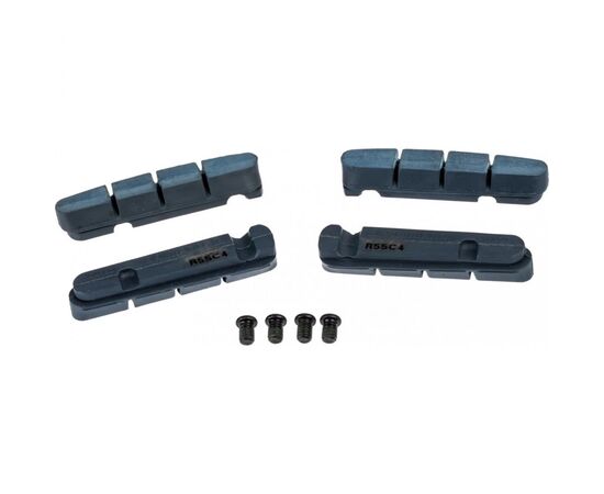 Вкладыши тормозные Shimano R55C4, 2 пары, для карбоновых ободов, изображение 3