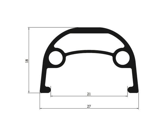 Обод велосипедный YKL-D24 27.5"*36H*14G, A/V, 570G/PC (чёрный), изображение 2 Обод велосипедный YKL-D24 27.5"*36H*14G, A/V, 570G/PC (чёрный), изображение 2