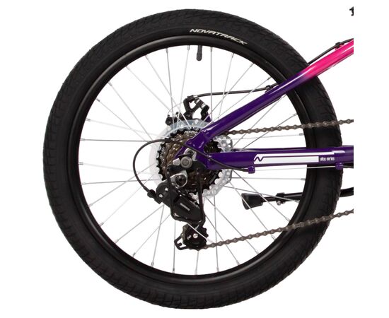 Детский велосипед Novatrack Katrina 6.D 20" (2025, фуксия-фиолетовый), Цвет: розовый, Размер рамы: 10", изображение 5